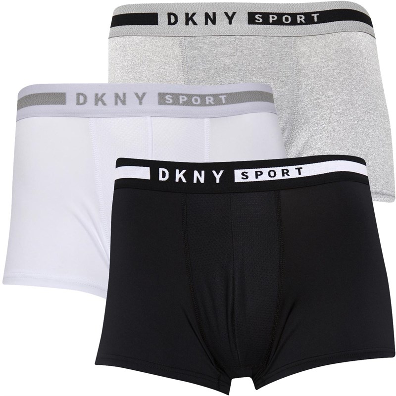 Buy DKNY Mens Trenton Three Pack Boxers Black/White/Grey