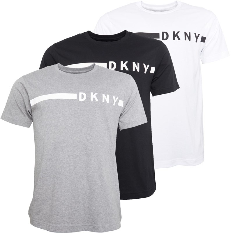 Buy DKNY Mens Marlins Three Pack TShirts Black/White/Grey Marl