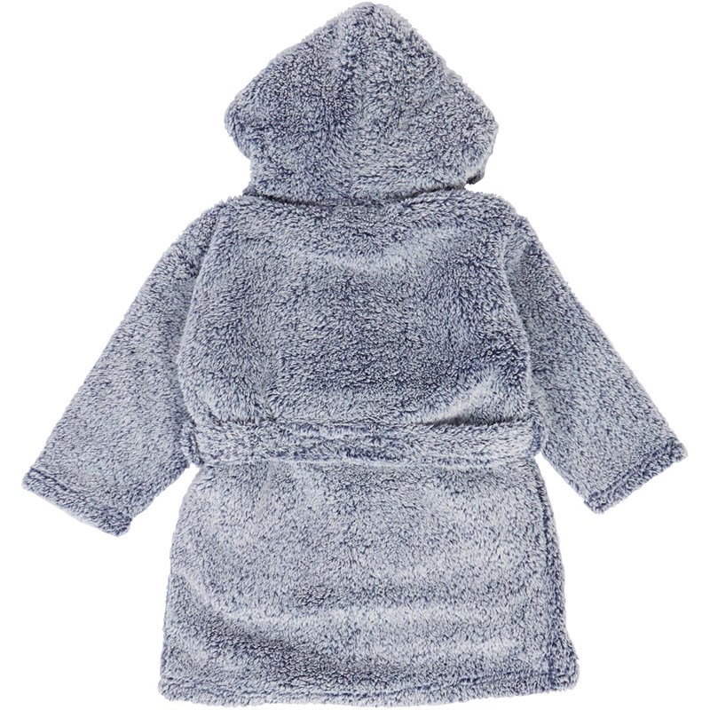 Buy Kangaroo Poo Infant Boys Hooded Frosted Wellsoft Robe Navy
