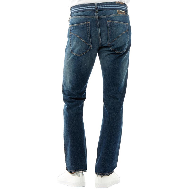 Buy Kangaroo Poo Mens Straight Fit Rigid Denim Jeans Mid Wash