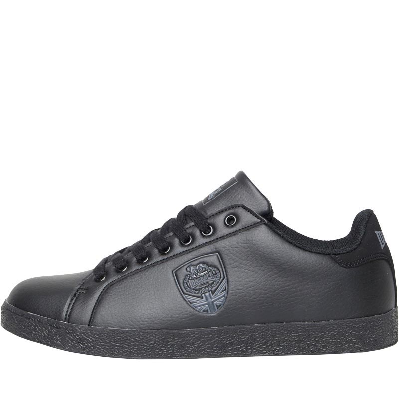 Buy Lonsdale Mens Lowton Classic Tennis Trainers Black/Grey