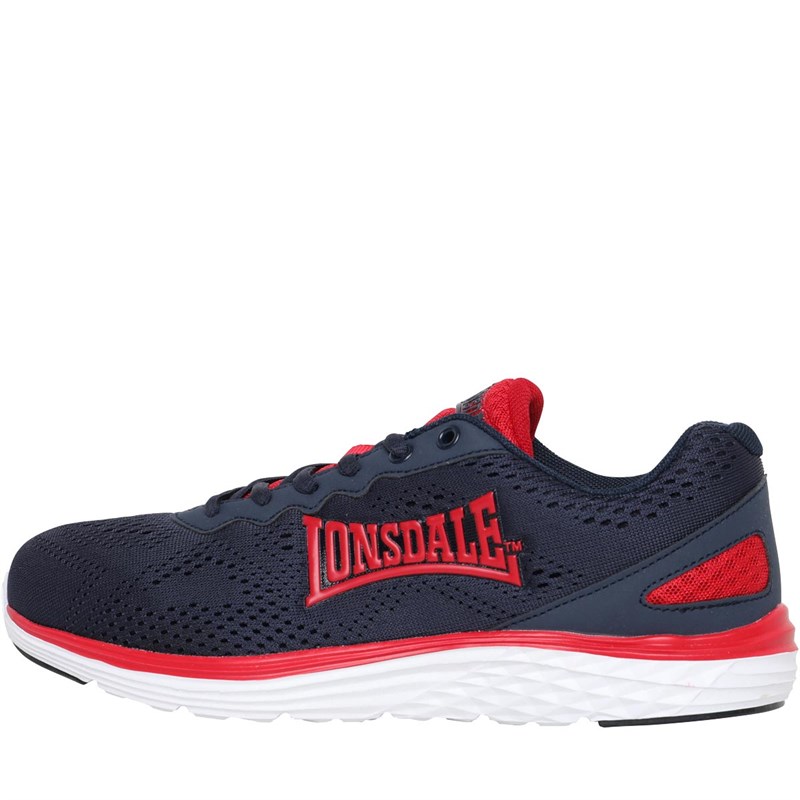 Buy Lonsdale Mens Lisala 2 Trainers Navy/Red
