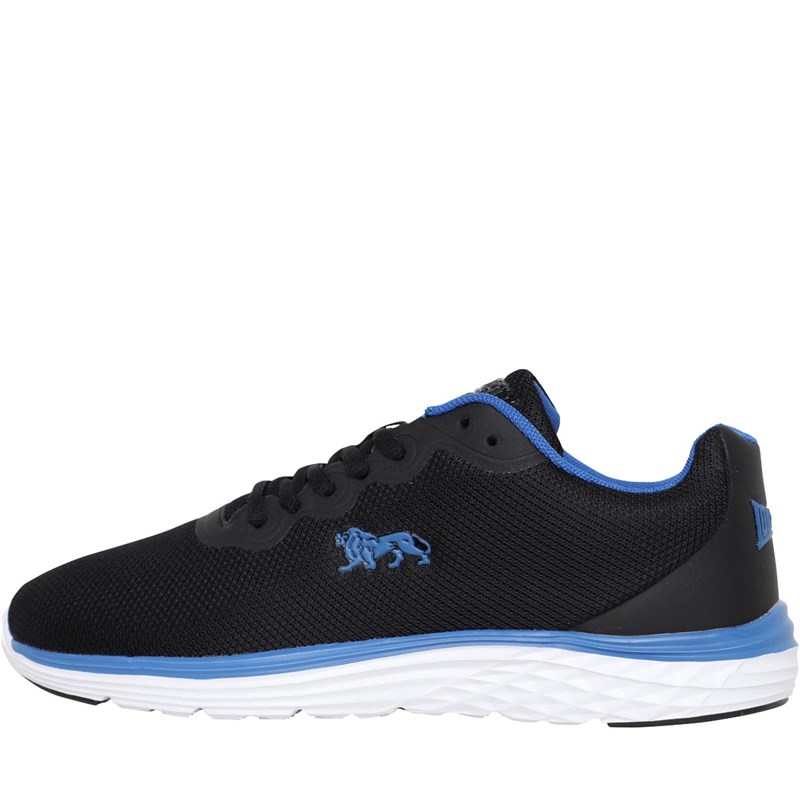Buy Lonsdale Mens Stamford Trainers Black/Reflex Blue