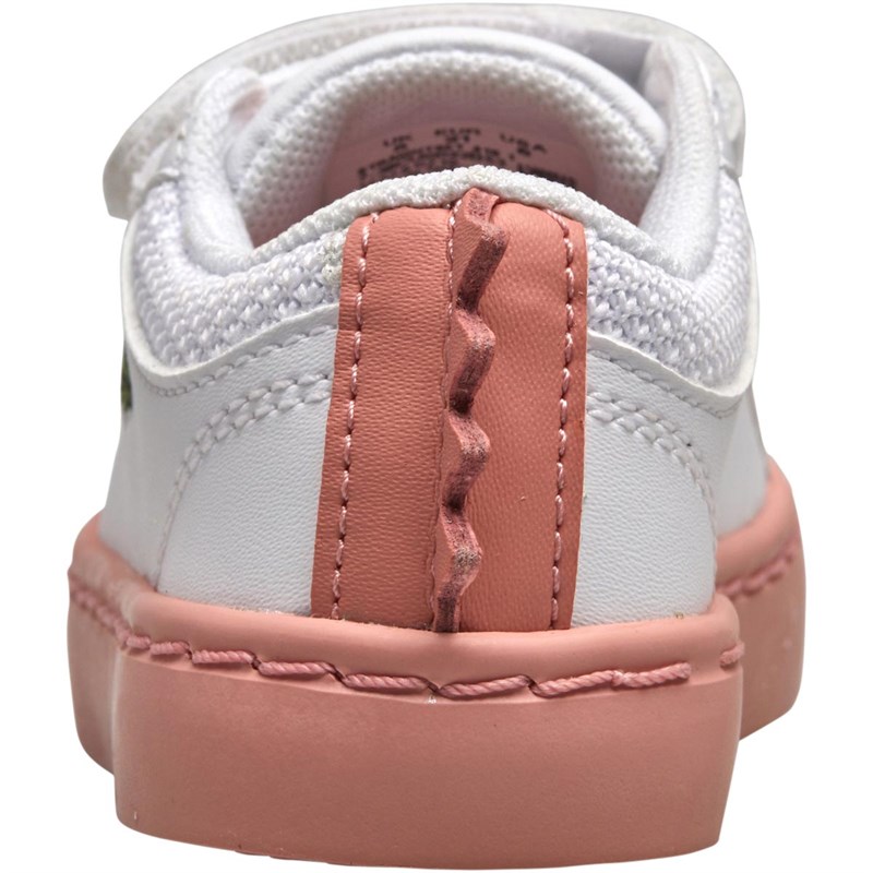 Buy Lacoste Baby Girls Infant Straightset Trainers White/pink