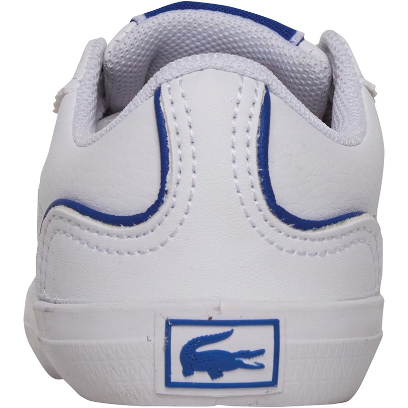 Buy Lacoste Infant Boys Infant Lerond Trainers White/Blue