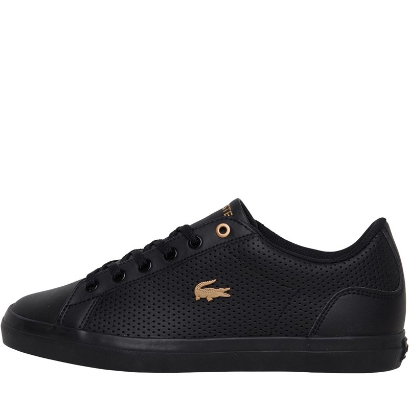 Buy Lacoste Womens Lerond Trainers Black/Gold