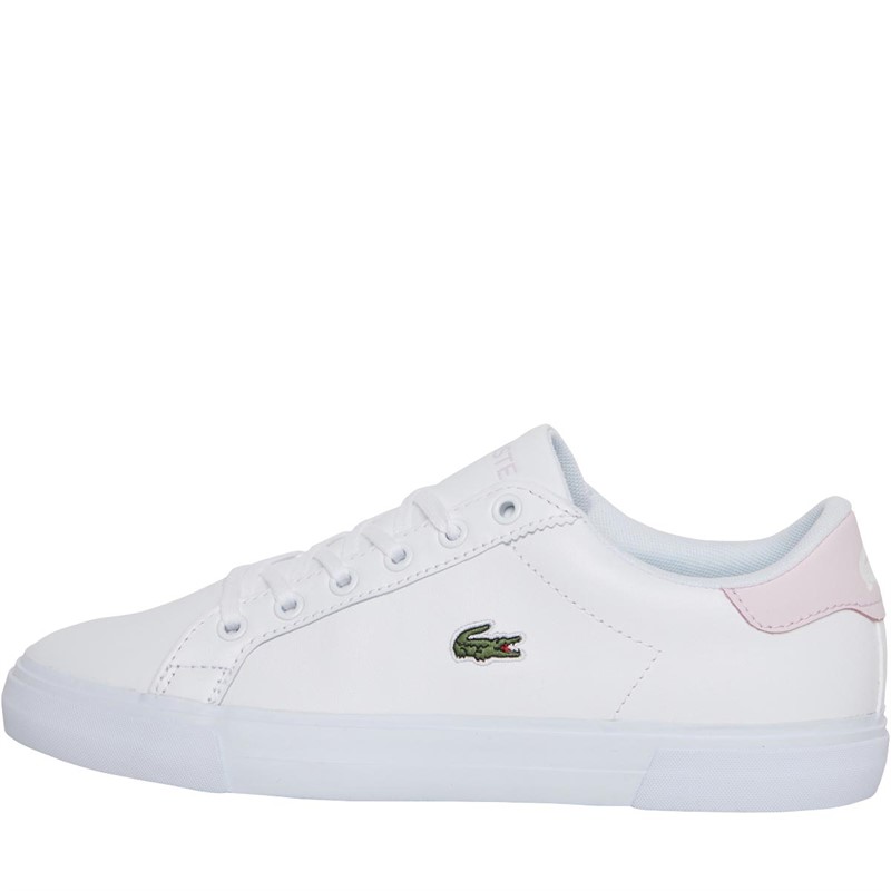 Buy Lacoste Womens Lerond Plus Trainers White/Light Pink