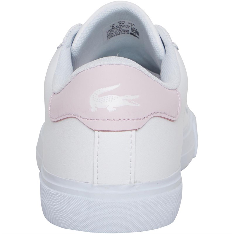 Buy Lacoste Womens Lerond Plus Trainers White/Light Pink