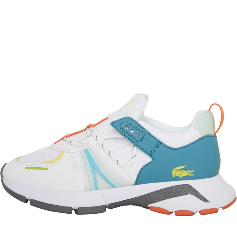 Buy Lacoste Womens L003 Trainers Light Grey/Blue