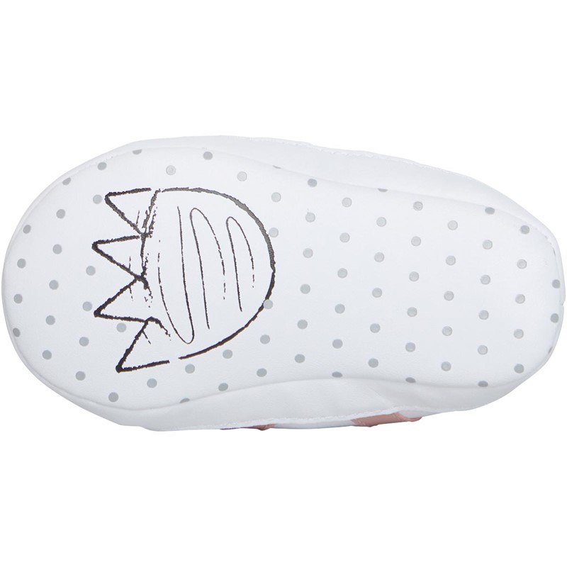 Buy Lacoste Infant Girls Sideline Crib Trainers White/Light Pink