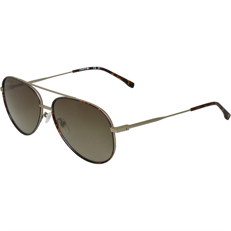 Buy Lacoste Mens Aviator Sunglasses Matte Gold