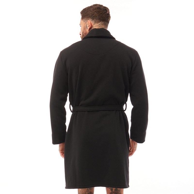 Buy Lyle And Scott Vintage Mens Matthew Fleece Dressing Gown Black
