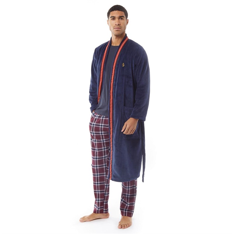 Buy LUKE 1977 Mens The Saint Dressing Gown Navy