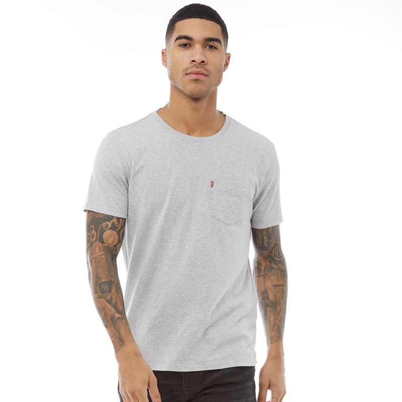 Buy Levi's Mens Short Sleeve Classic Pocket TShirt Medium Grey Heather