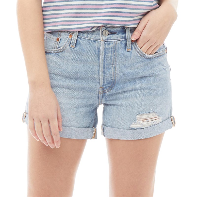 Levi's Short en Jean 501® Femme Denim Blanchi