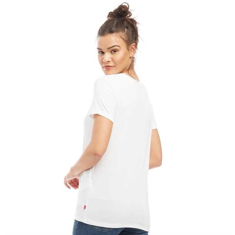 Buy Levi's Womens Essential VNeck TShirt White