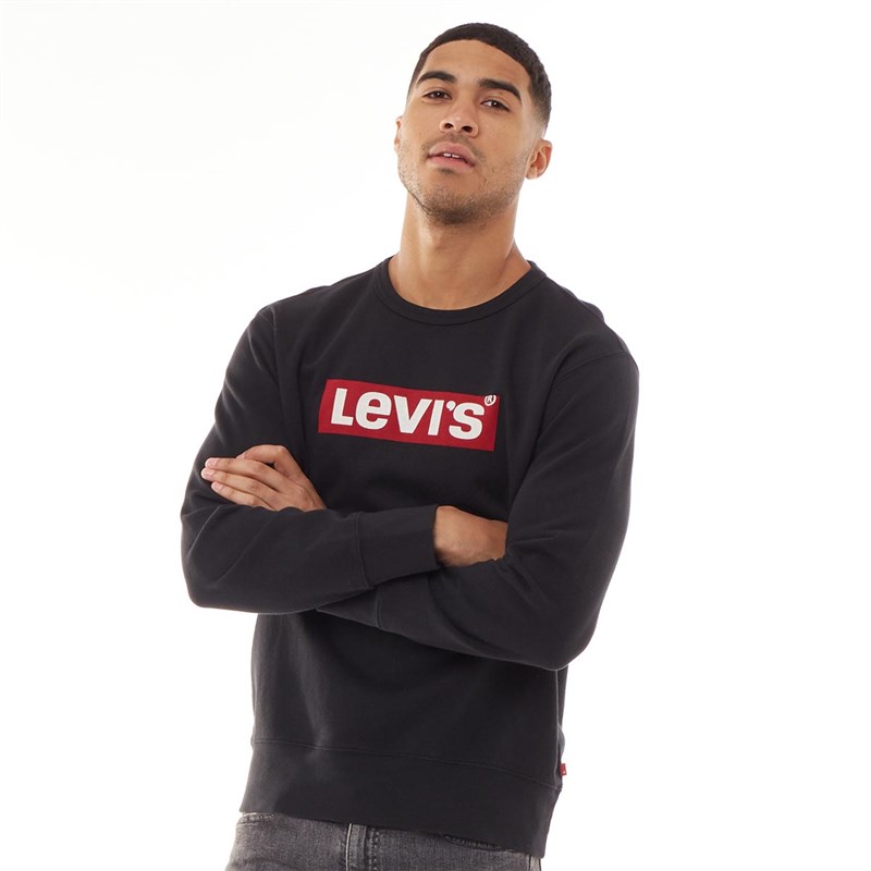 Buy Levi's Mens Graphic Crew Crew Sweatshirt Mineral Black