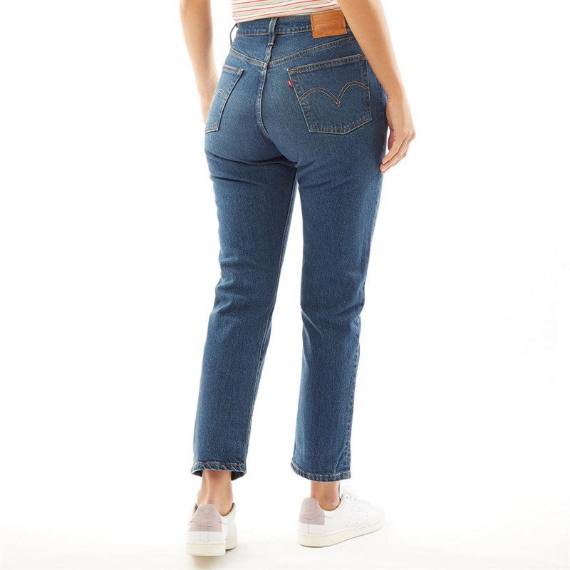 Levi's Dames 501 Cropped Jeans Blauw