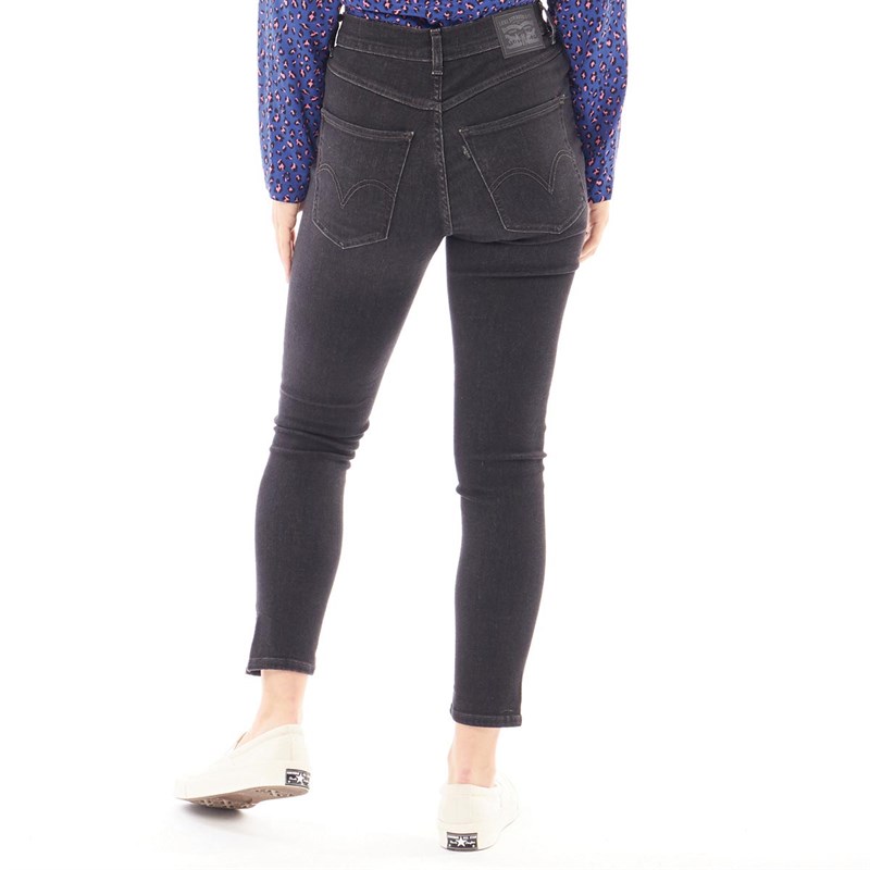 Levi's Dames Mile High Skinny Jeans Vervaagd Zwart