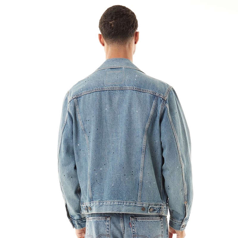 Buy Levi's Mens Vintage Fit Trucker Denim Jacket Z1291 Light Indigo Worn In
