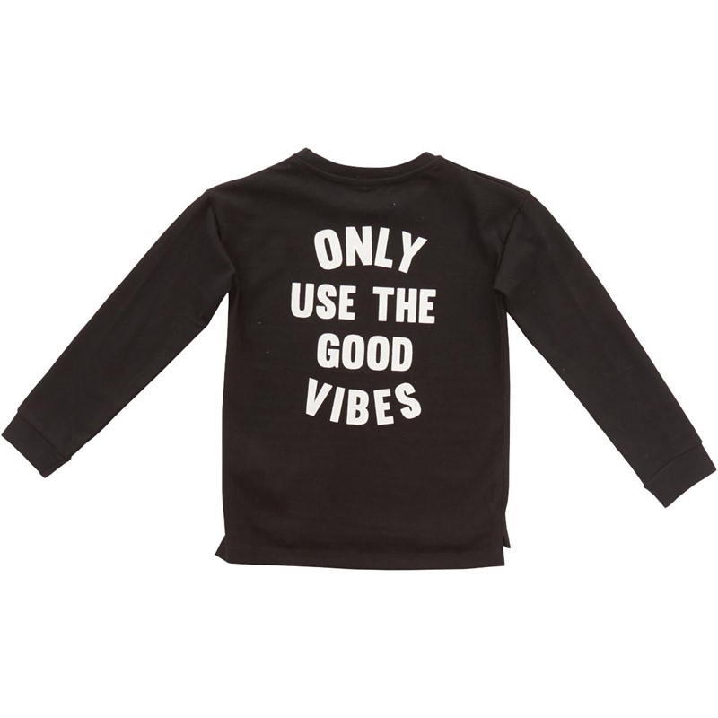 Buy MINOTI Boys Keep Your Cool Long Sleeve Top Black