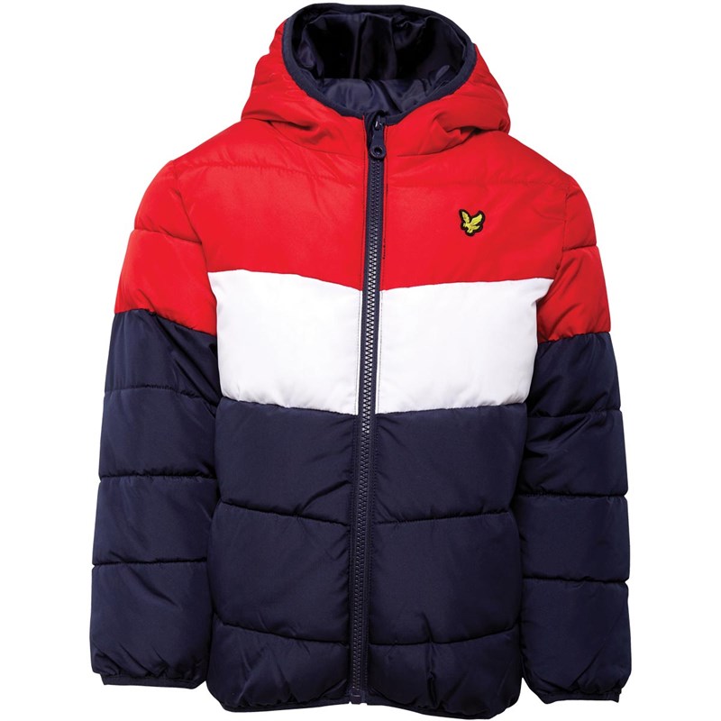 Buy Lyle And Scott Infant Boys Colour Block Puffer Jacket Navy Blazer