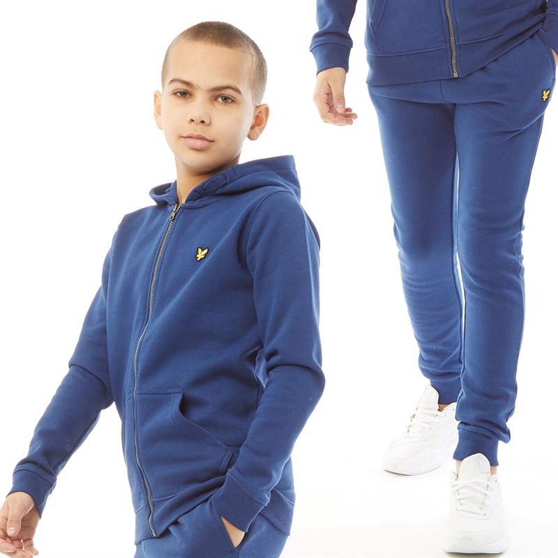 Buy Lyle And Scott Boys Zip Tracksuit Set Estate Blue