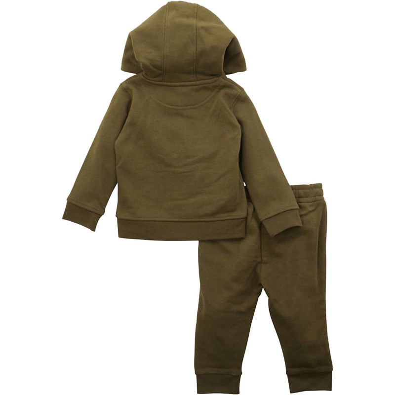 Buy Lyle And Scott Boys Zip Tracksuit Set Dark Olive
