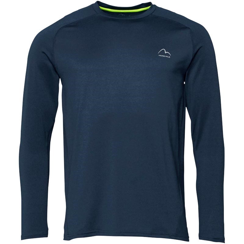 Buy More Mile Mens Performance Long Sleeve Running Top Navy Marl
