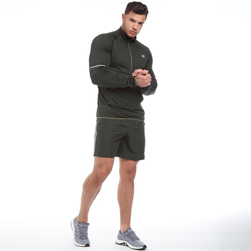 Buy New Balance Mens Heat Thermal Reflective 1/2 Zip Running Top Rosin