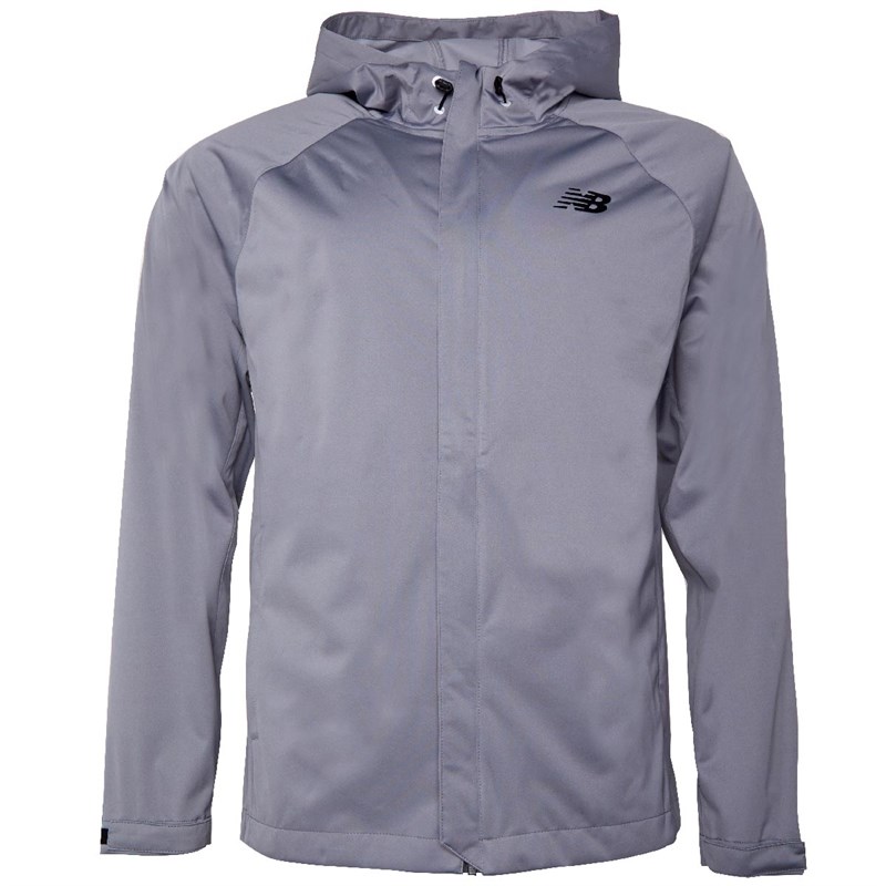 Buy New Balance Mens Lightweight Resistant Hooded Running Jacket Gunmetal