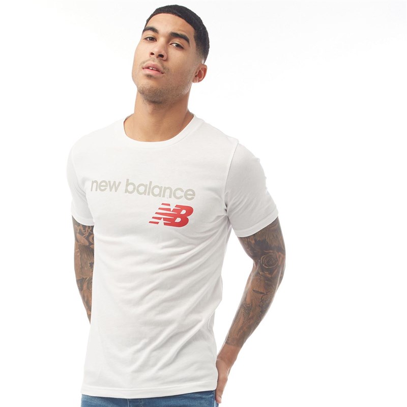New Balance TeeShirt Heritage Logo Graphic Homme Blanc