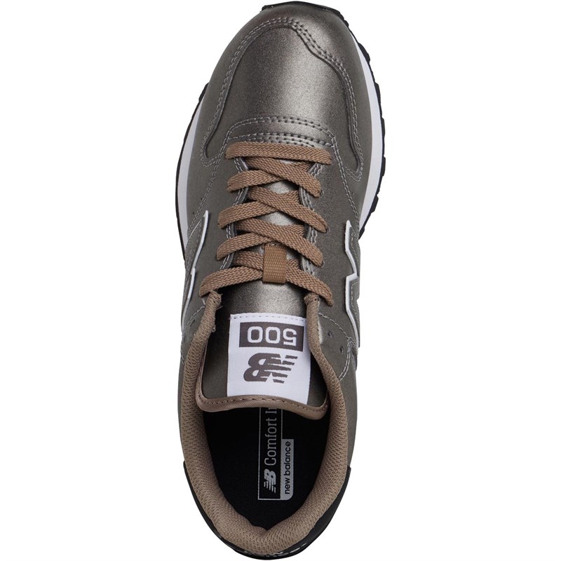 Buy New Balance Womens 500 Trainers Gold Metallic