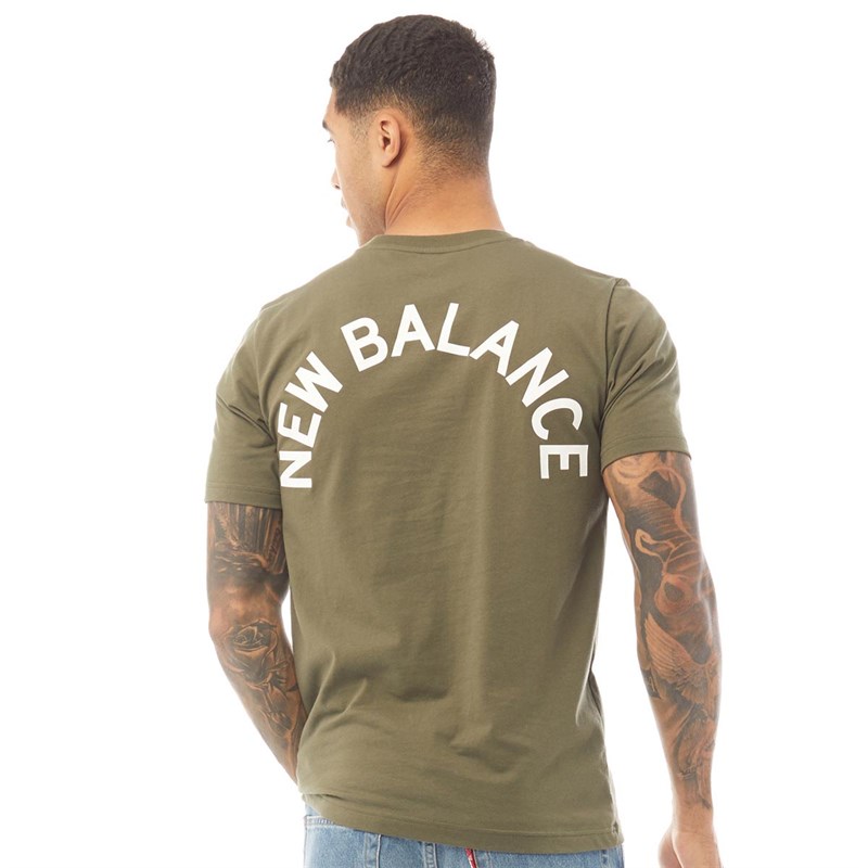 Buy New Balance Mens Arch Logo Graphic TShirt Army Green