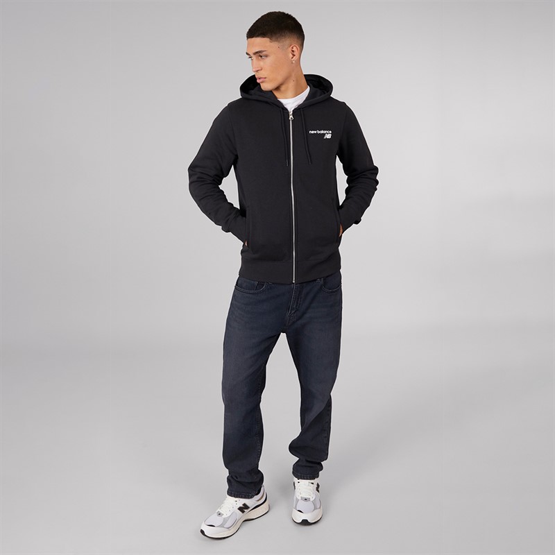 Buy New Balance Mens Fleece Zip Hoodie Black