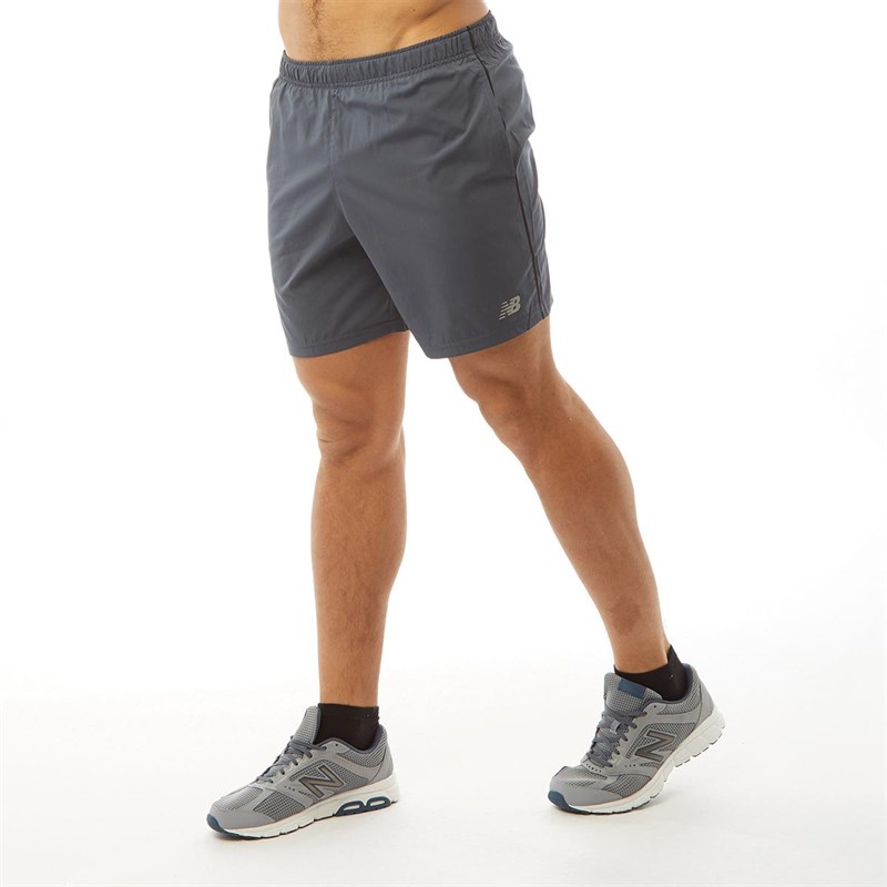 Buy New Balance Mens 7 Inch Running Shorts Thunder Grey