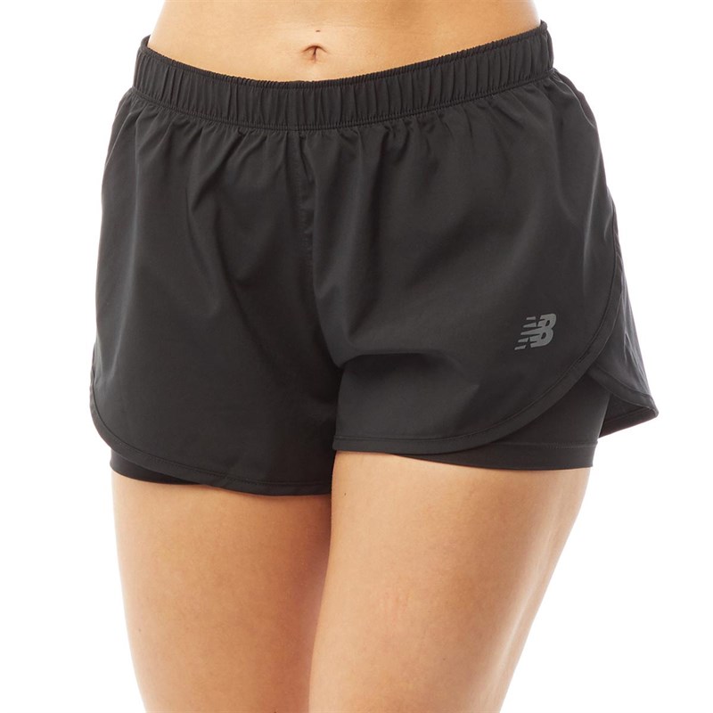 New Balance Short 2In1 3 Inch Femme Noir