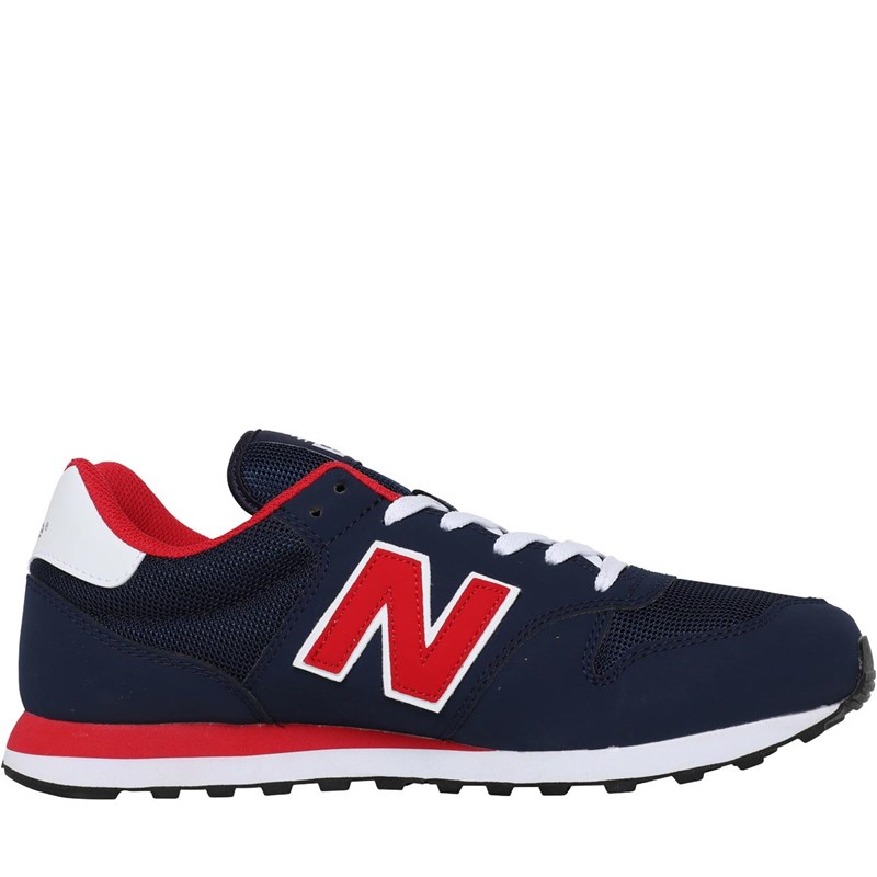 Buy New Balance Mens 500 Trainers Navy/Red