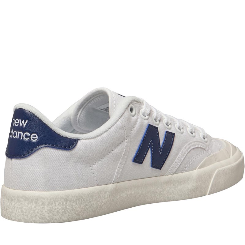 Buy New Balance Pro Court Canvas Trainers White/Atlantic