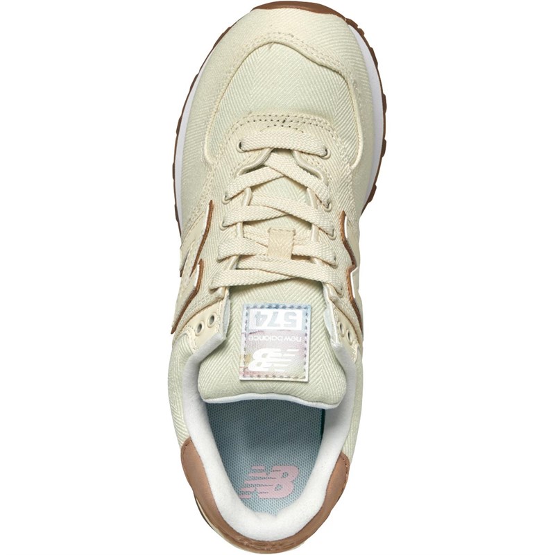 Buy New Balance Womens 574 Trainers Beige