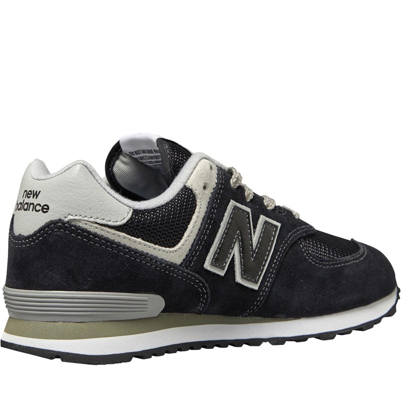 Buy New Balance Junior Boys 574 PS Wide Fit Trainers Black/Grey