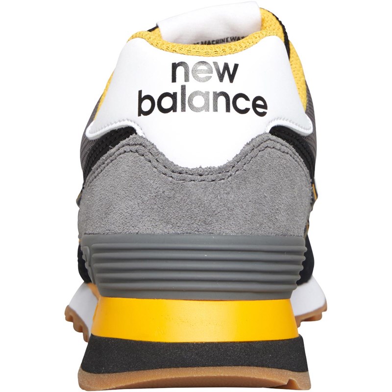 Buy New Balance Mens 574 Trainers Black/Team Gold