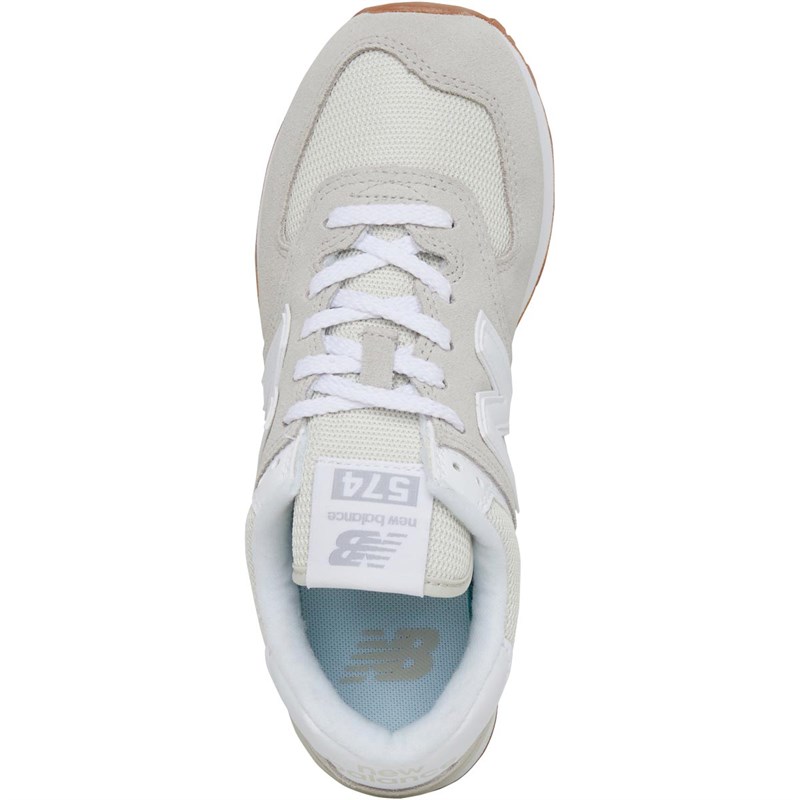 Buy New Balance Womens 574 Trainers Silver Birch