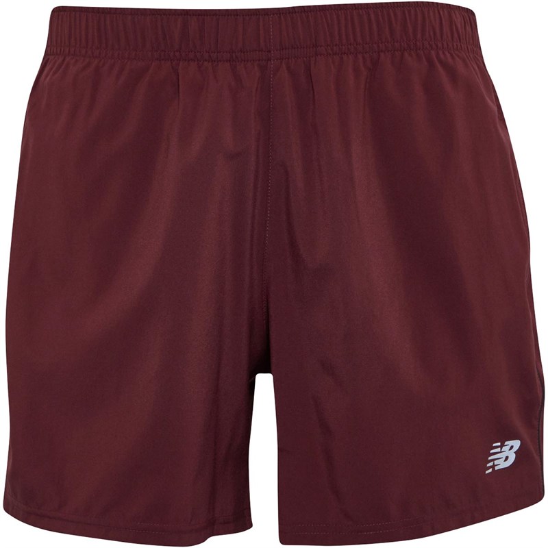 Buy New Balance Mens 5 Inch Running Shorts Burgundy