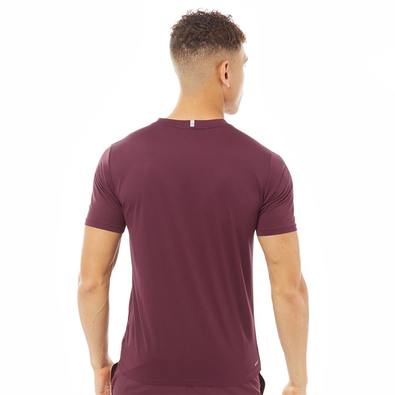 Buy New Balance Mens Running Top Burgundy