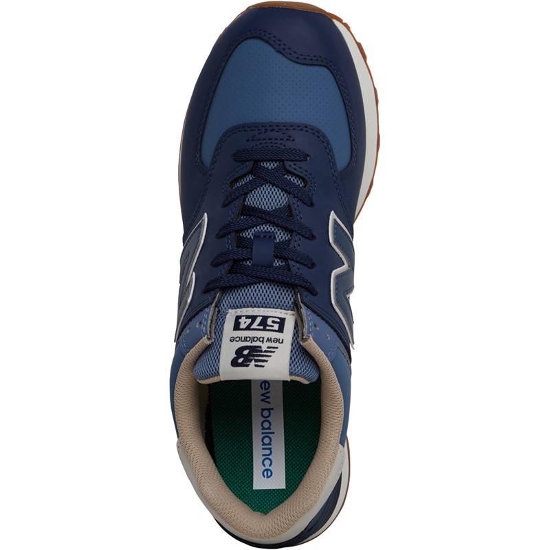 Buy New Balance 574 Vegan Trainers Navy/Blue