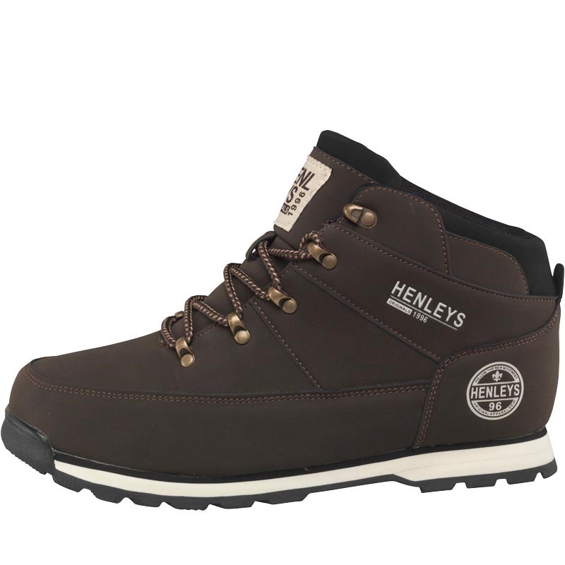 Buy Henleys Mens Oakland Boots Brown