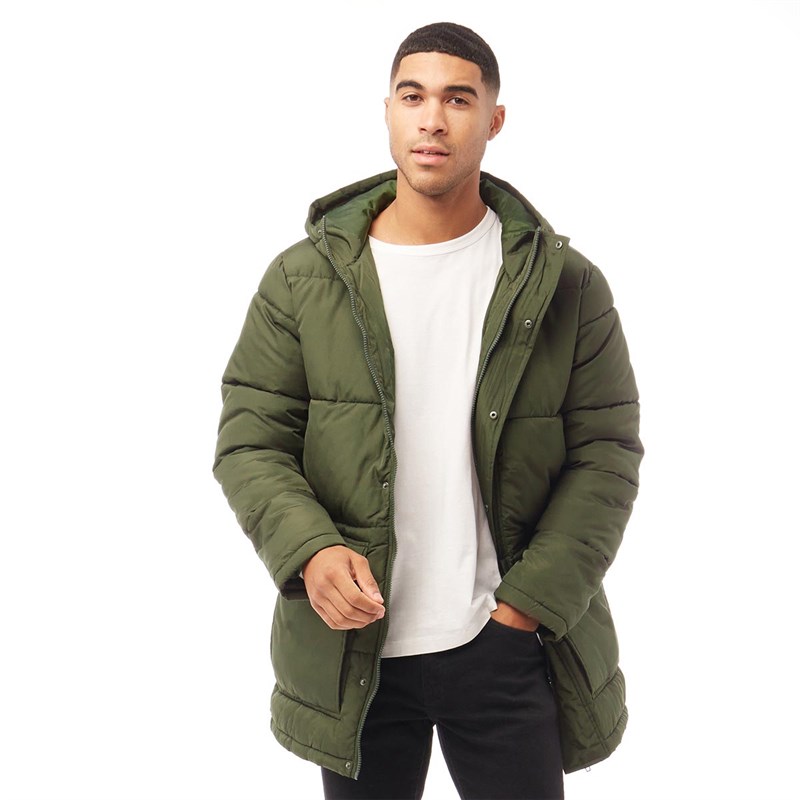 Buy French Connection Mens Parka Row 3 Jacket Khaki