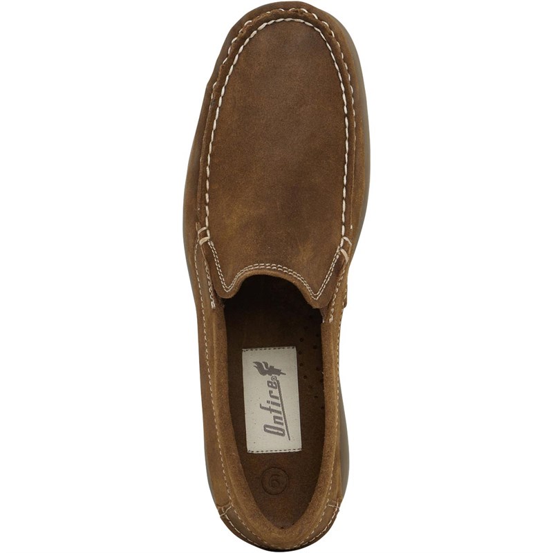 Buy Onfire Mens Suede Slip On Shoes Tan