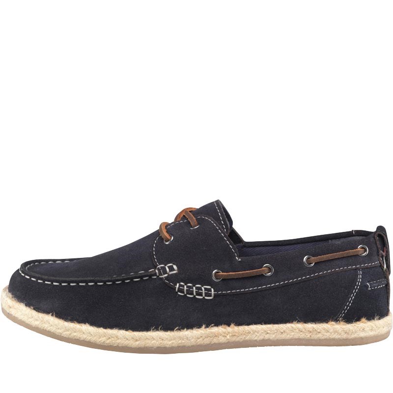 Buy Onfire Mens Suede Rope Trim Boat Shoes Navy